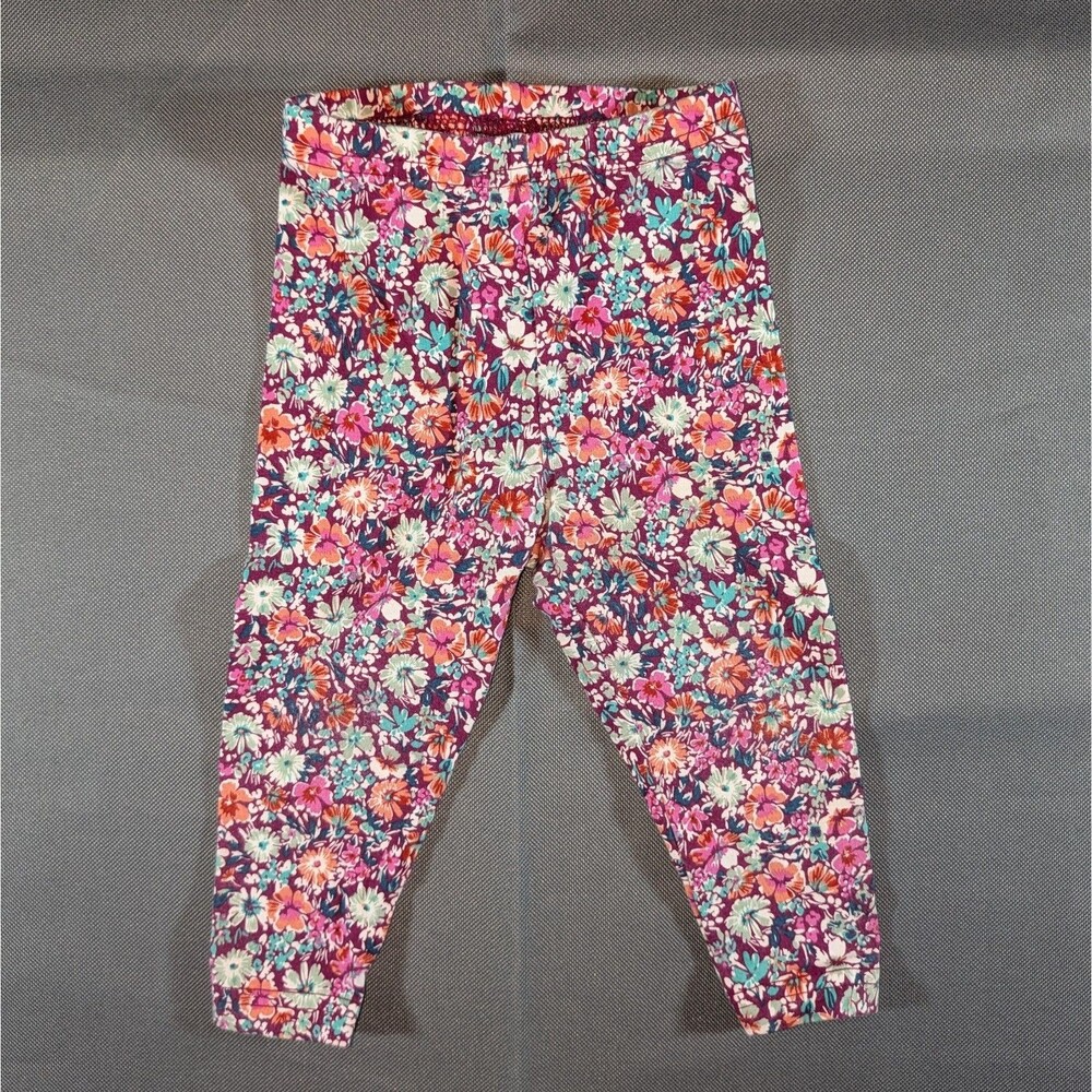 Carter's Babygirl Floral Purple Pants Size 12m
